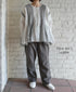 MDSH2483D 80s ORGANIC COTTON ( BIG CHECK x SMALL CHECK ) OVERDYE EASY PANTS WITH LINING