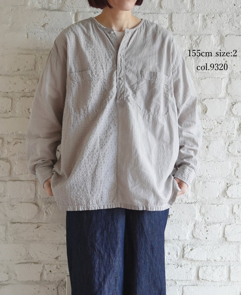 MDSH2601BD 80s ORGANIC COTTON ( BIG CHECK x SMALL CHECK ) OVERDYE PULLOVER SHIRT (BALL BUTTON)
