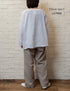 INAM2623 60s COTTON LAWN WASH BOAT NECK SMOCK