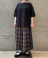 NOD2501PW ILISH LINEN LOW WAIST PLEATS WRAP SKIRT LENGTH 80cm