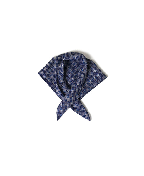 ZMD0408 BLOCK PRINT SCARF 60×60㎝