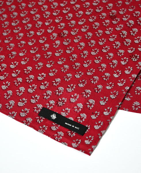 ZMD0408 BLOCK PRINT SCARF 60×60㎝