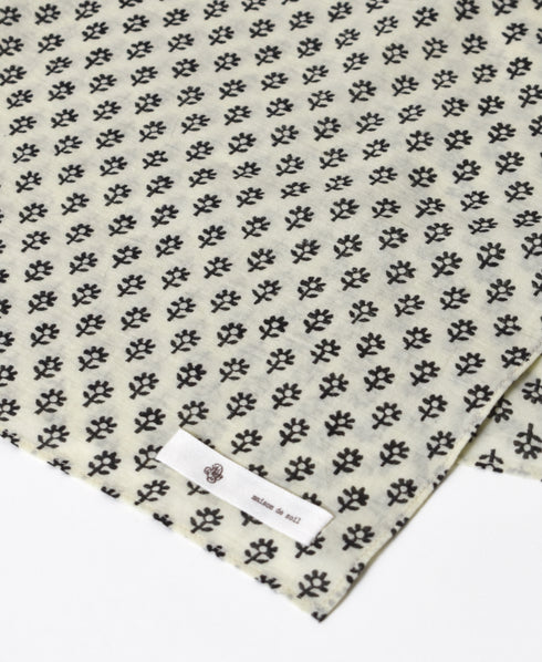 ZMD0408 BLOCK PRINT SCARF 60×60㎝