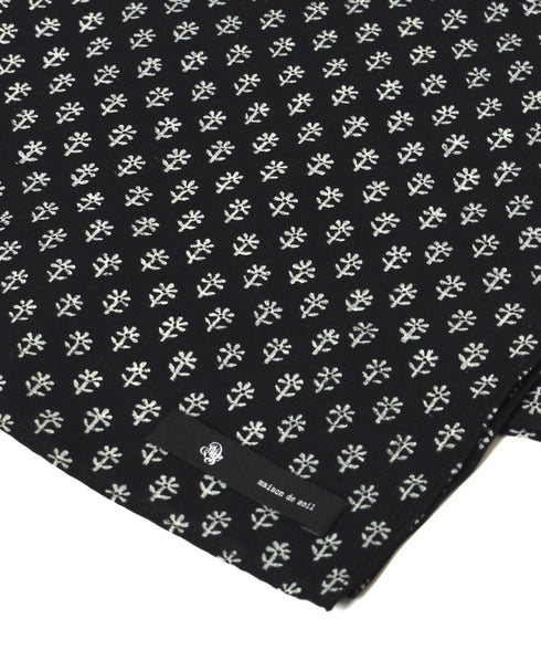 ZMD0408 BLOCK PRINT SCARF 60×60㎝