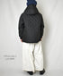 NAM2561PP PLAIN POLYESTER×PLAIN POLYESTER OVERSIZED HOODED JACKET WITH RIBBED CUFF