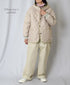 NAM2561PP PLAIN POLYESTER×PLAIN POLYESTER OVERSIZED HOODED JACKET WITH RIBBED CUFF