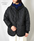 NAM2561PP PLAIN POLYESTER×PLAIN POLYESTER OVERSIZED HOODED JACKET WITH RIBBED CUFF