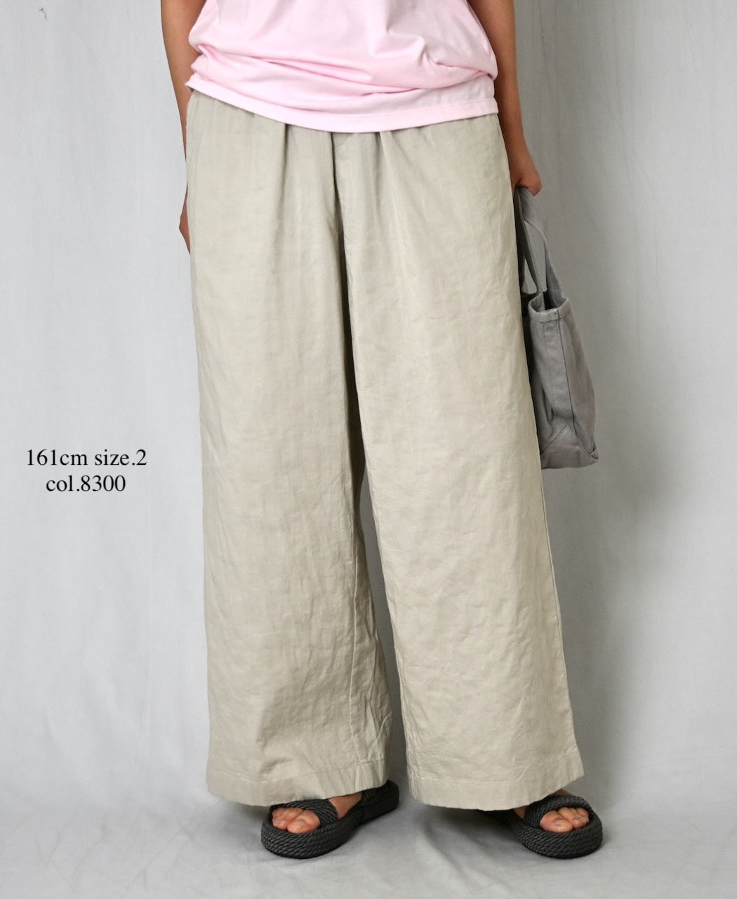 NMDS26212 60s STITCHED ORGANIC CAMBRIC EASY PANTS