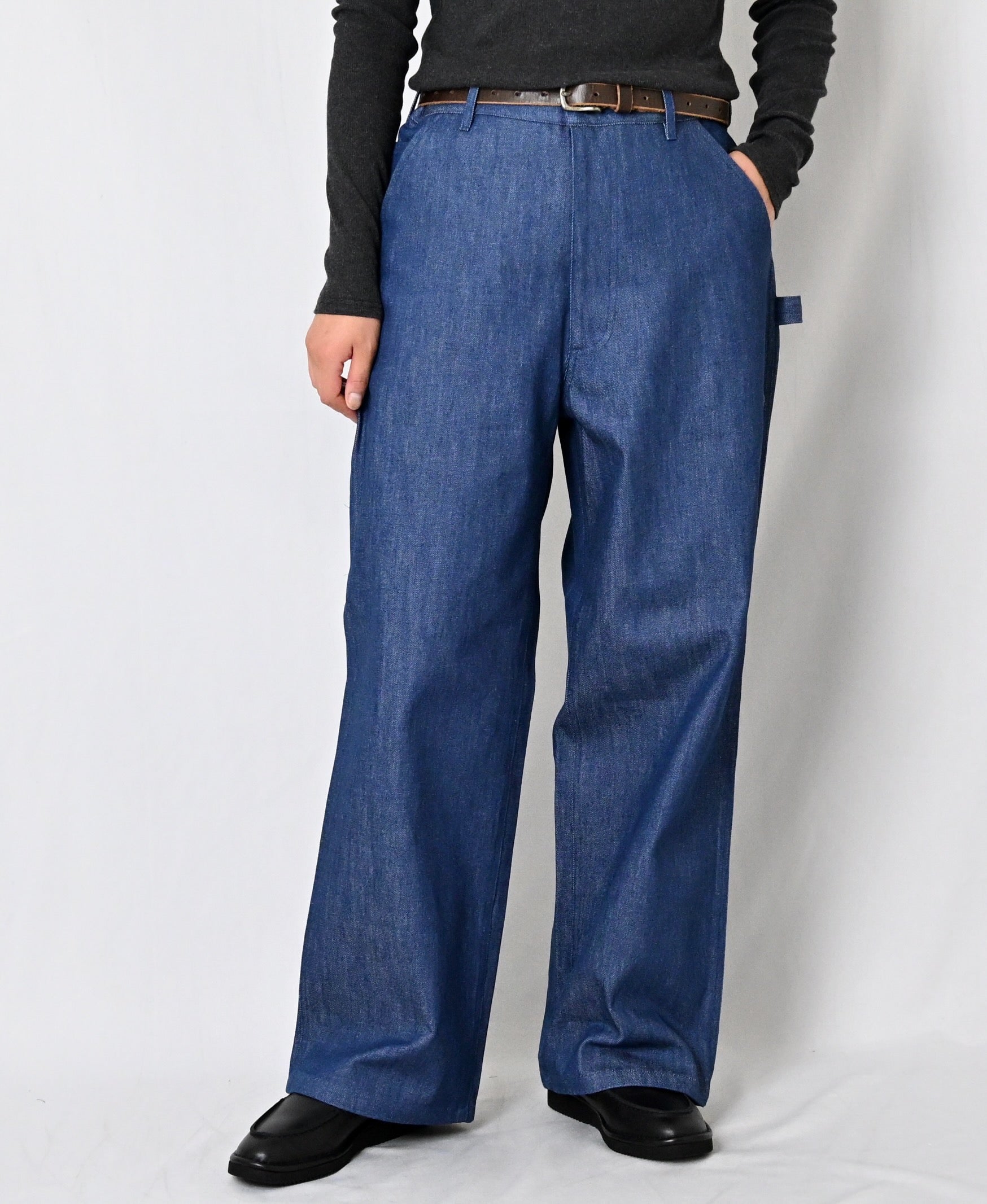 GNAM2651 13oz NATURAL SLUB DENIM PAINTER PANTS