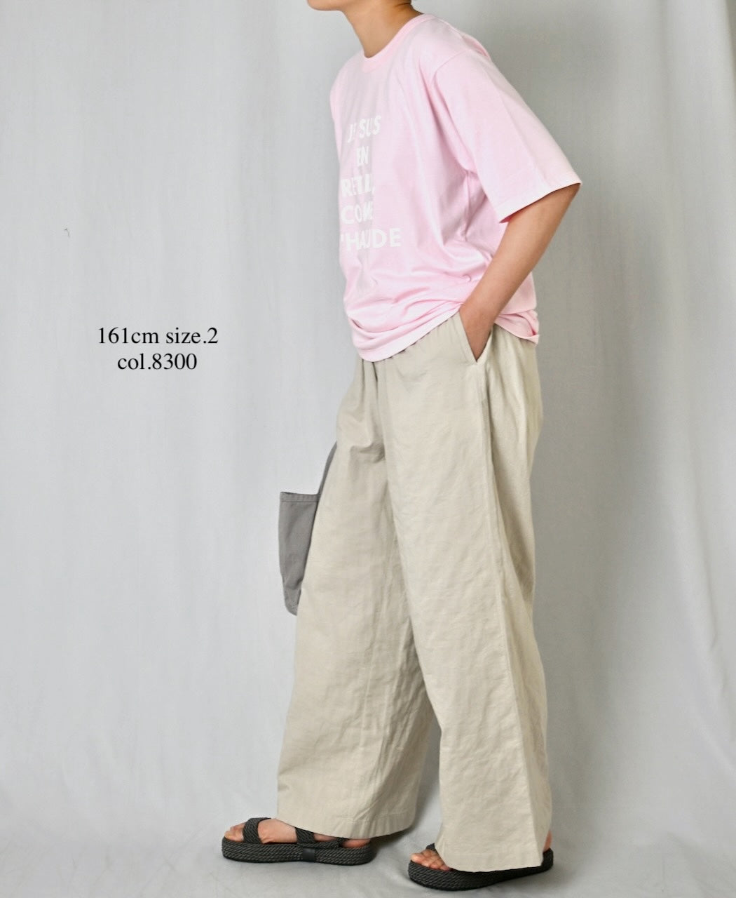 NMDS26212 60s STITCHED ORGANIC CAMBRIC EASY PANTS