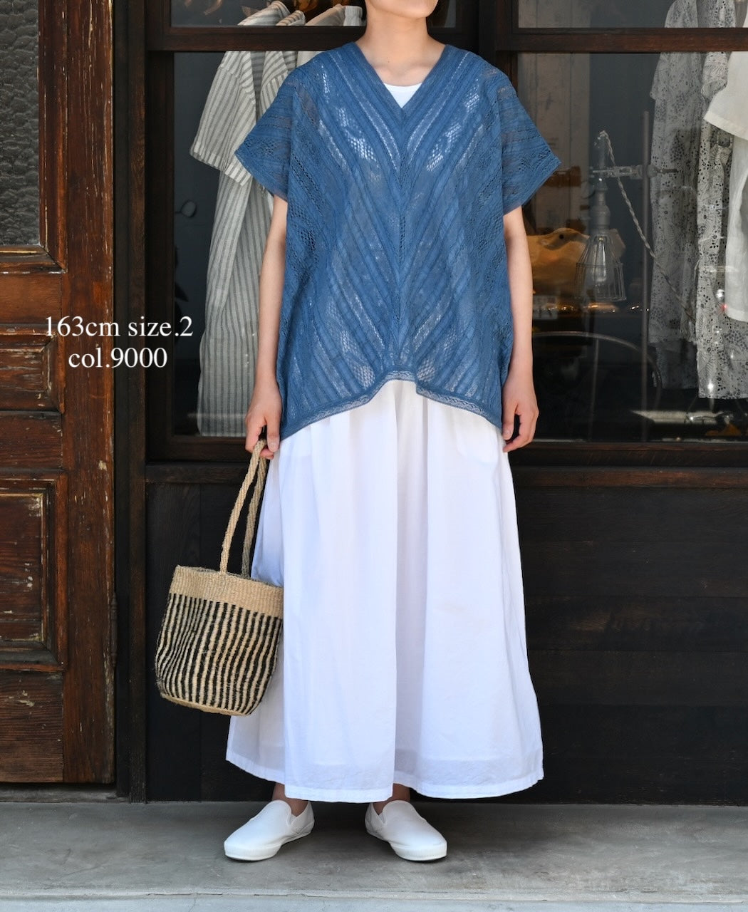 INAM2624 60s COTTON LAWN WASH PLEATED EASY SKIRT WITH LINING