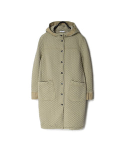 NAM0553 COTTON QUILT HOODED COAT
