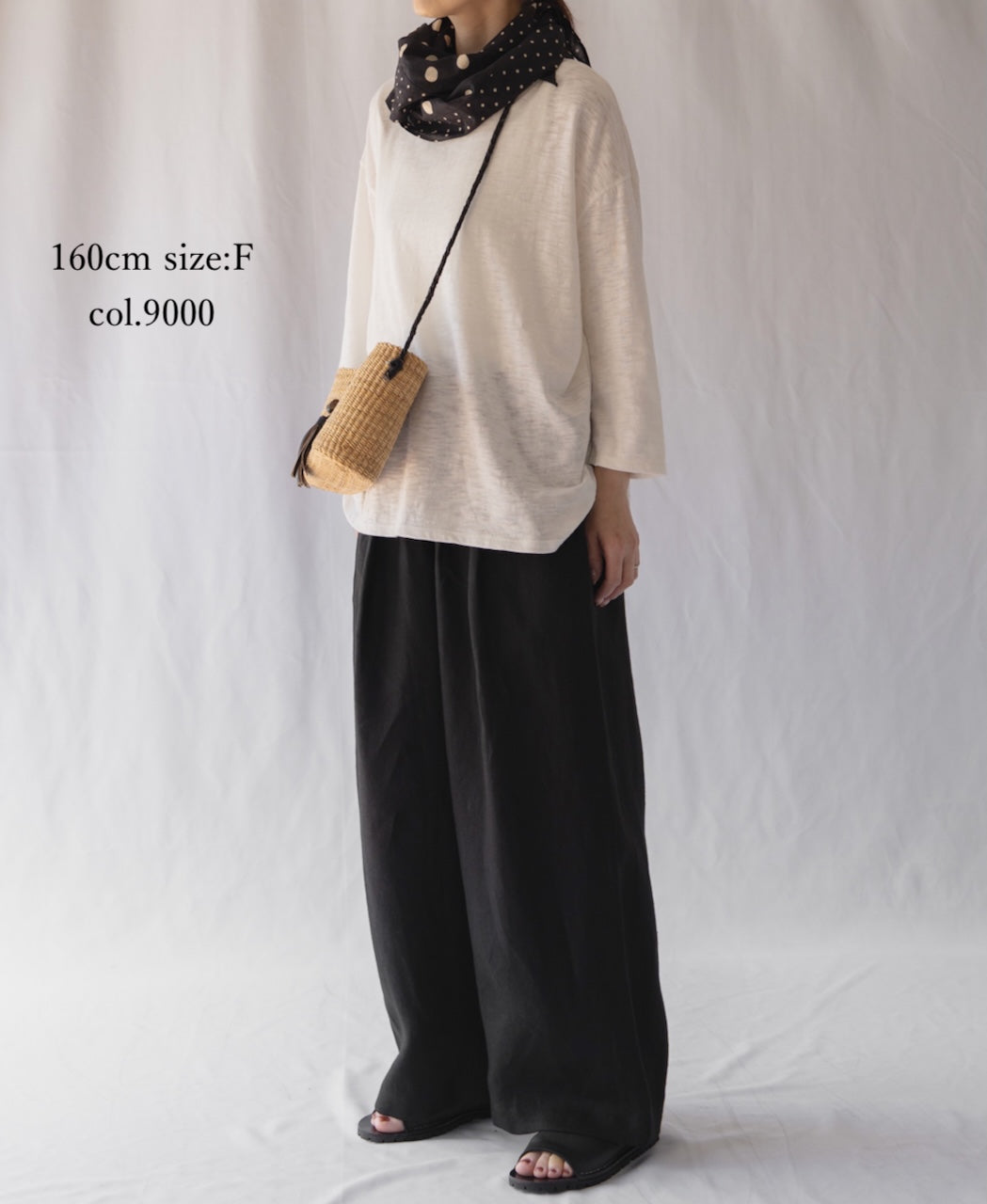 GNSL25041 SLUB VINTAGE CREW-NECK 3/4SL LONG SHIRT