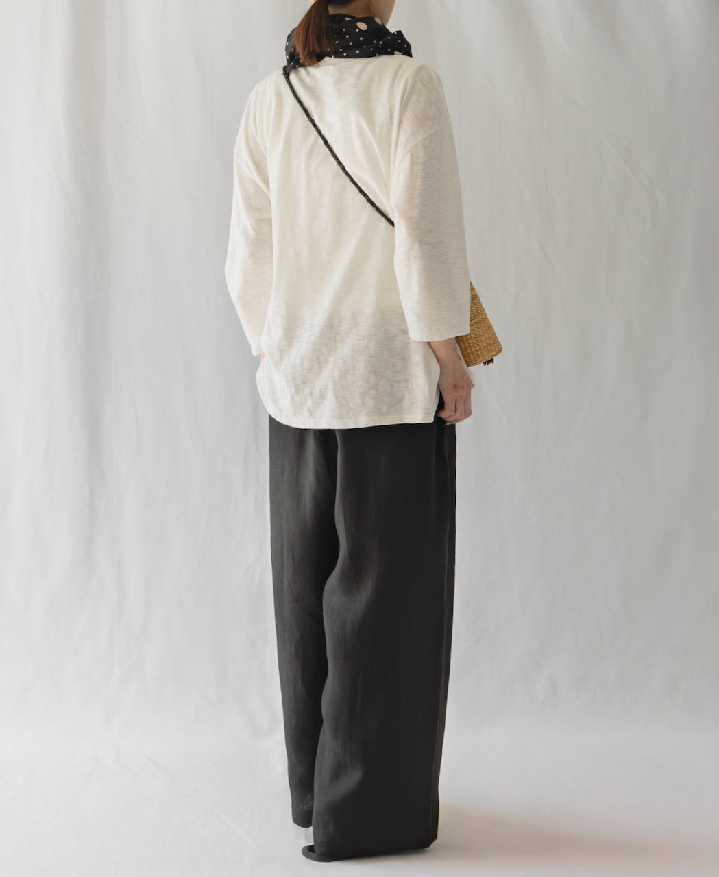 GNSL25041 SLUB VINTAGE CREW-NECK 3/4SL LONG SHIRT