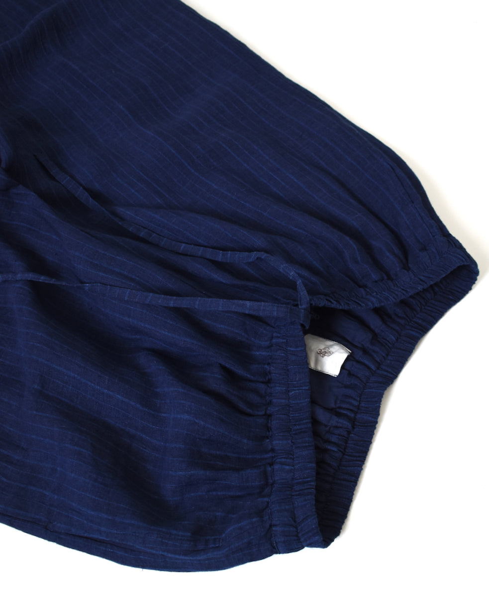 INMDS25122 YARN DYE NATURAL INDIGO EASY PANTS