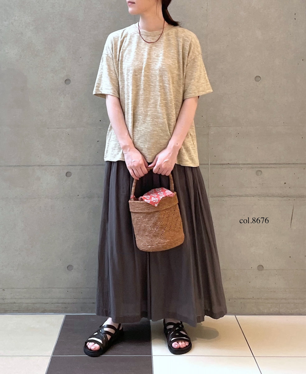 ANMDS2501 RAFFIA ONE HANDLE BARREL BAG