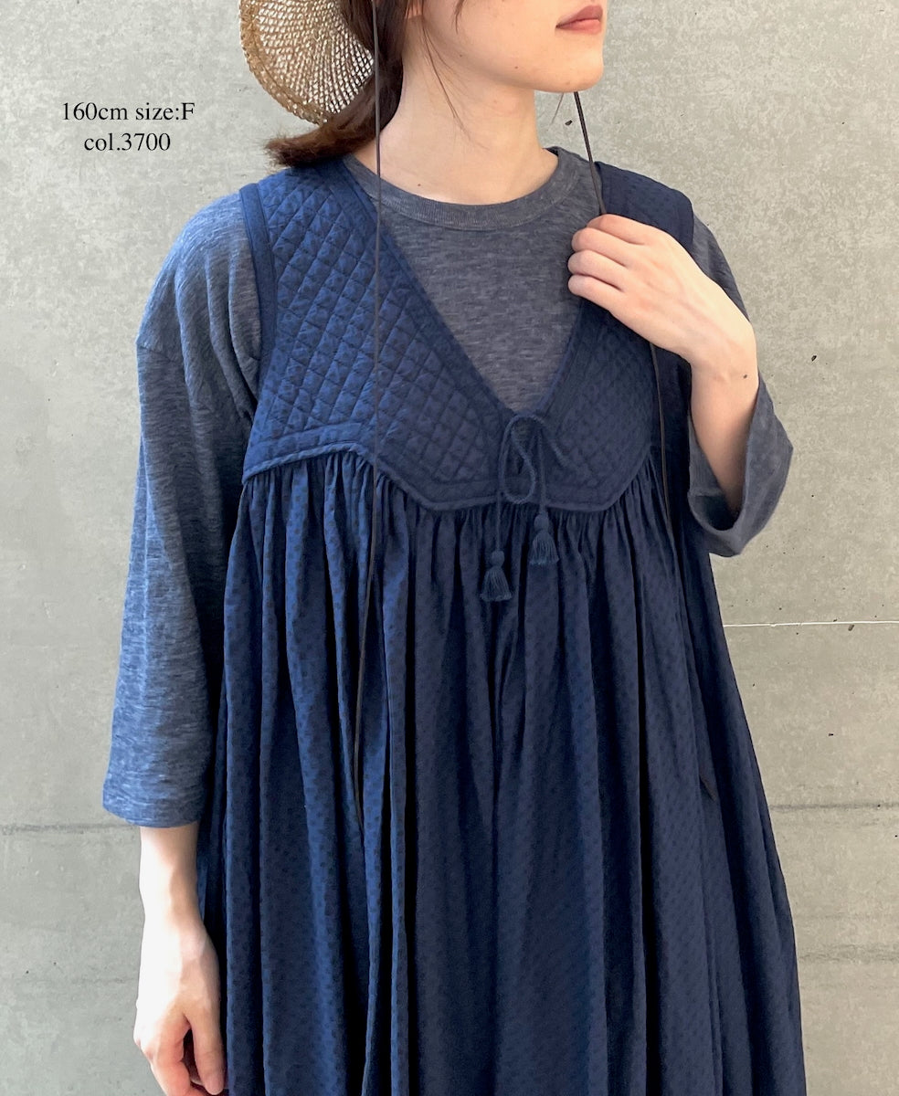 GNSL25041 SLUB VINTAGE CREW-NECK 3/4SL LONG SHIRT