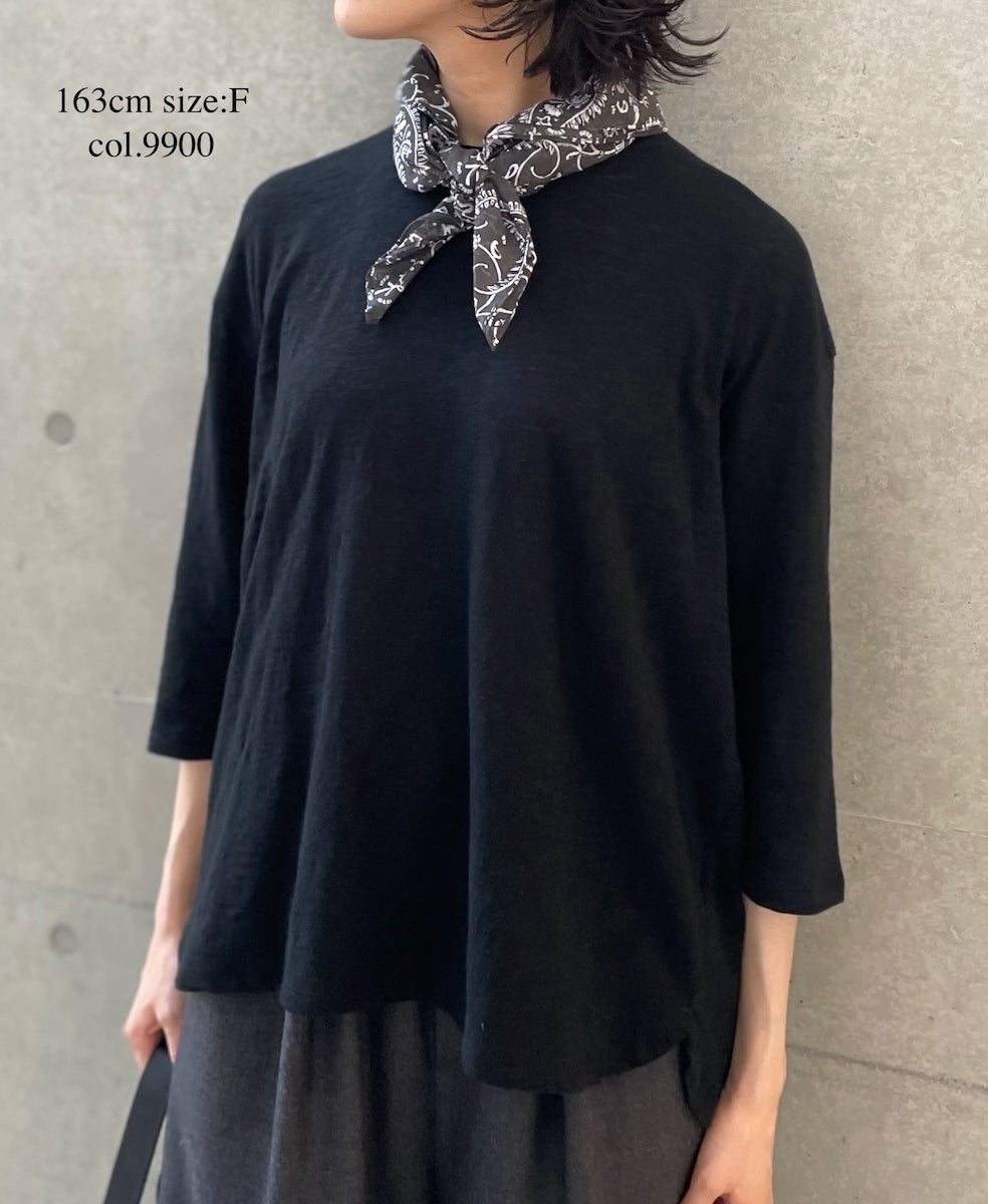 GNSL25041 SLUB VINTAGE CREW-NECK 3/4SL LONG SHIRT