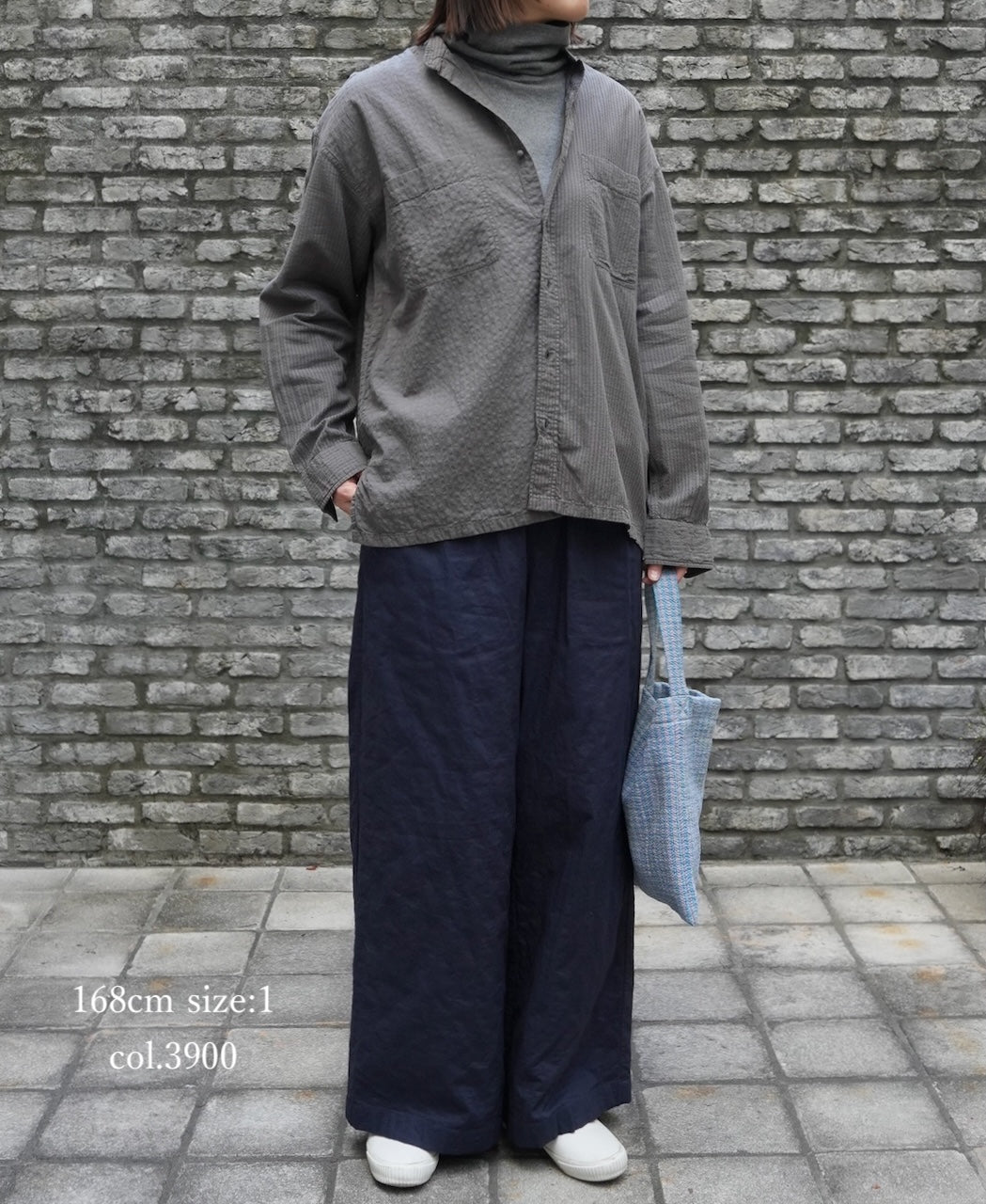 NMDS26212 60s STITCHED ORGANIC CAMBRIC EASY PANTS