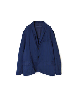 NVL2301PSD POPLIN WIDE STRIPE (OVERDYE) SIDE VENTS TAILORED JACKET