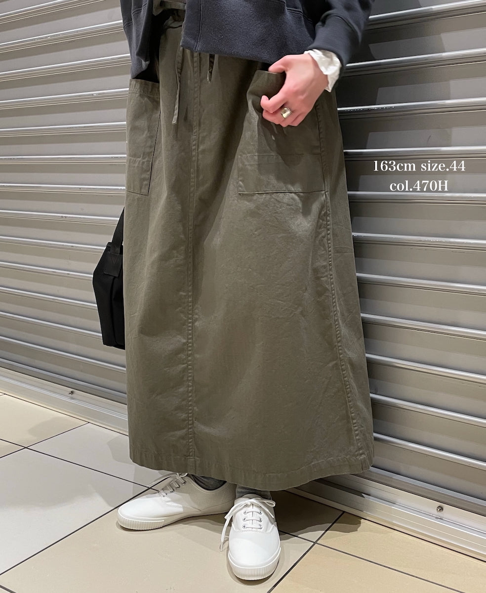INHT2514CHW COTTON HERRINGBONE WASH  EASY SKIRT