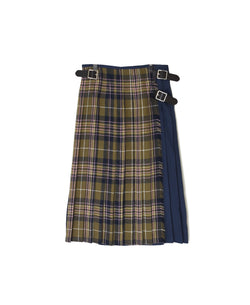 NOD2501PW ILISH LINEN LOW WAIST PLEATS WRAP SKIRT LENGTH 80cm
