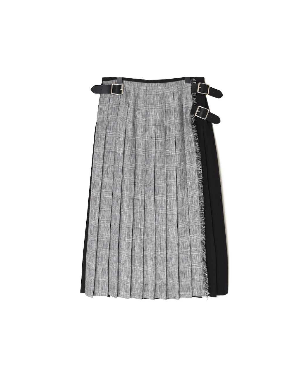 NOD2501PW ILISH LINEN LOW WAIST PLEATS WRAP SKIRT LENGTH 80cm