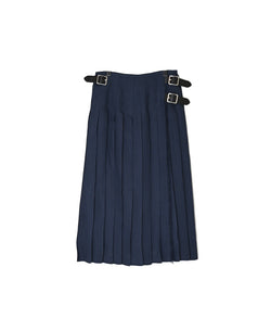 NOD0901 ILISH LINEN  LOW WAIST PLEATS WRAP SKIRT LENGTH 80cm (WITH PIN)