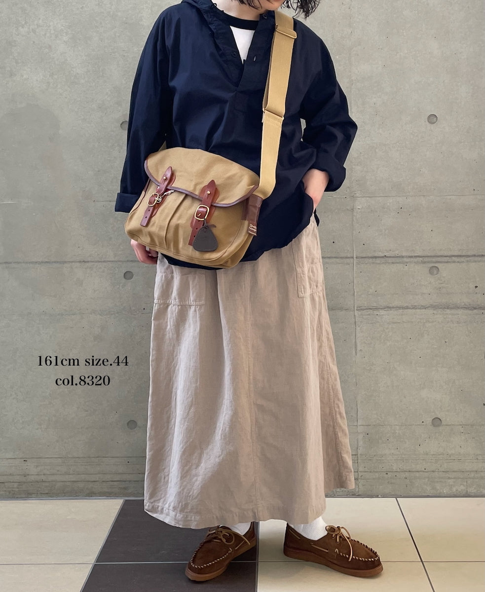 INHT2514CLD COTTON LINEN PLAIN OVERDYE EASY SKIRT