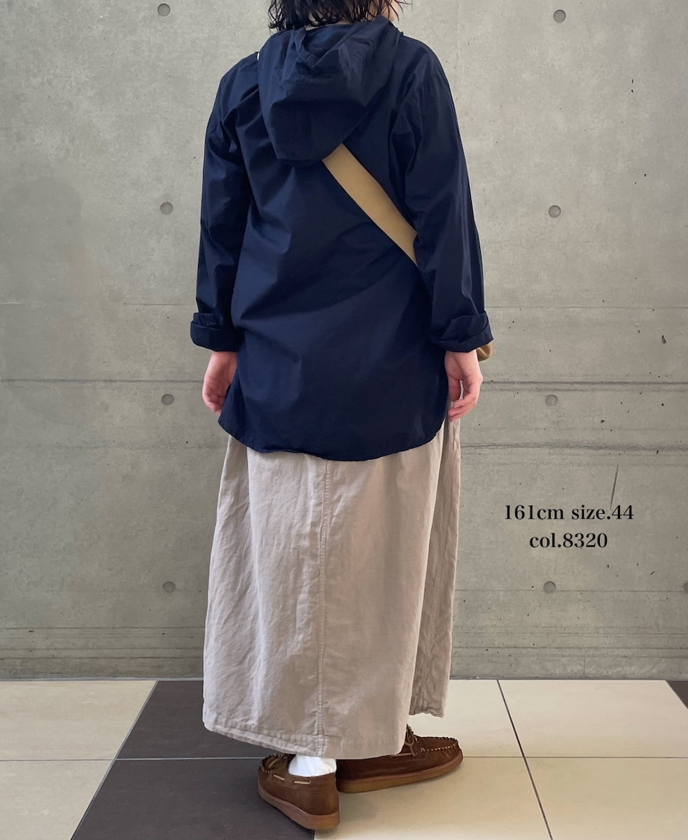 INHT2514CLD COTTON LINEN PLAIN OVERDYE EASY SKIRT