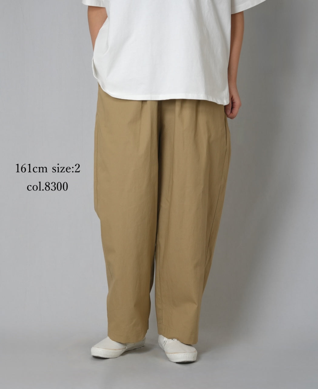 GNMDS2501CLW COTTON/LINEN DYED WEATHER 2TUCK TAPERED EASY PANTS