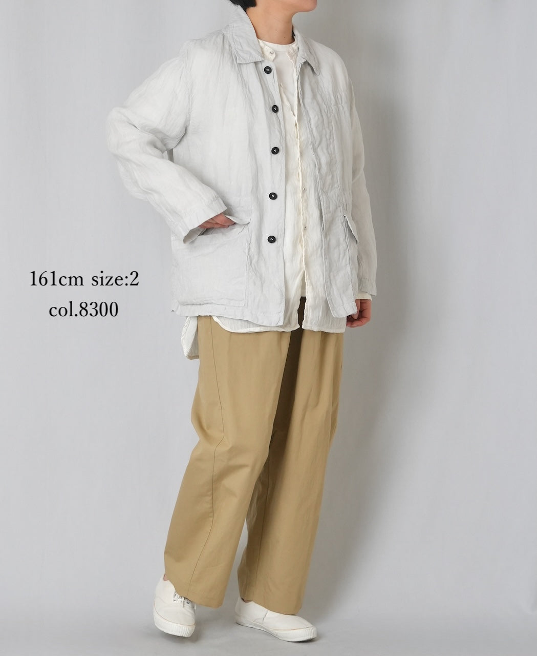 GNMDS2501CLW COTTON/LINEN DYED WEATHER 2TUCK TAPERED EASY PANTS