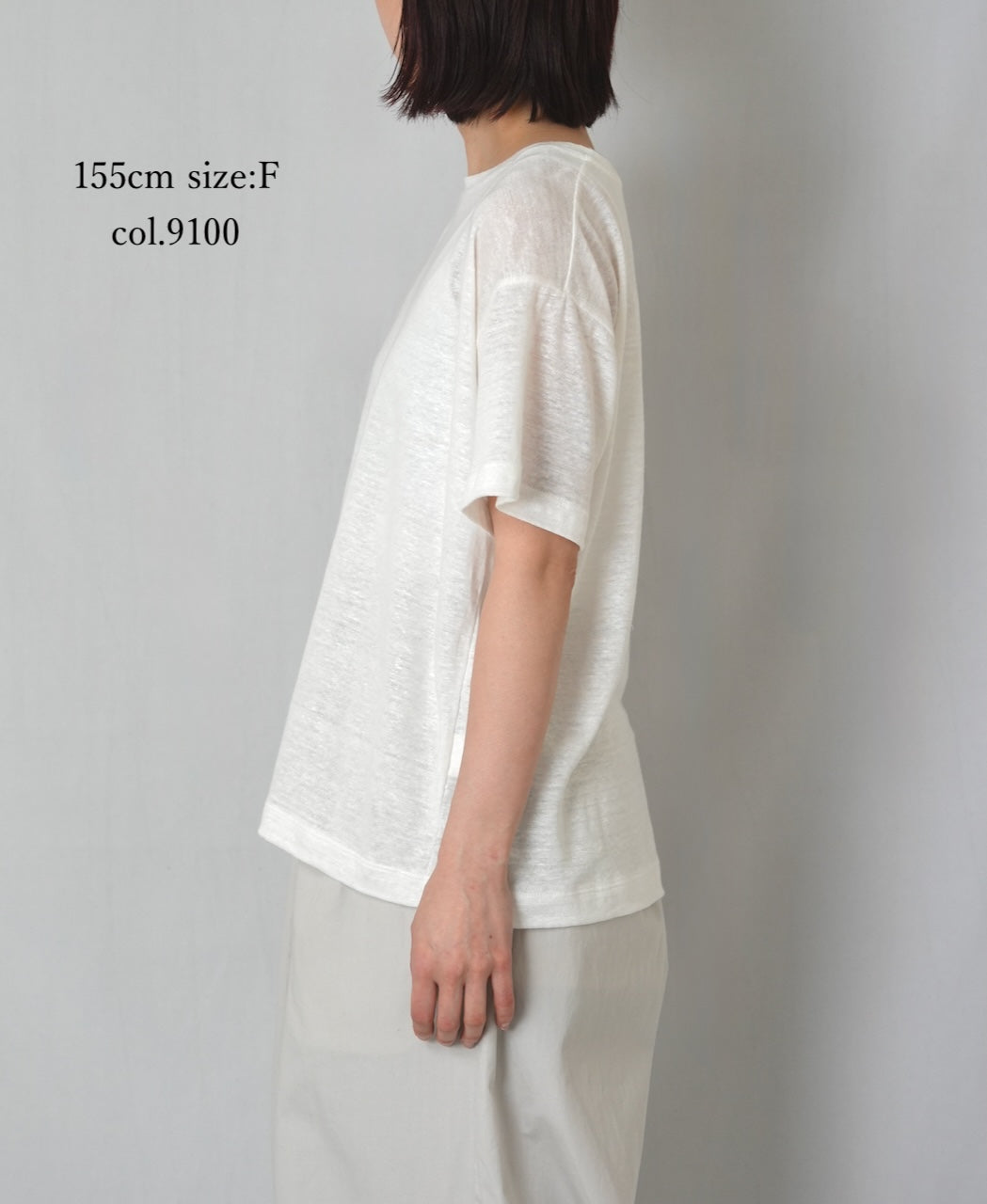 GNMDS26021 LINEN SINGLE JERSEY BOAT NECK T-SHIRTS