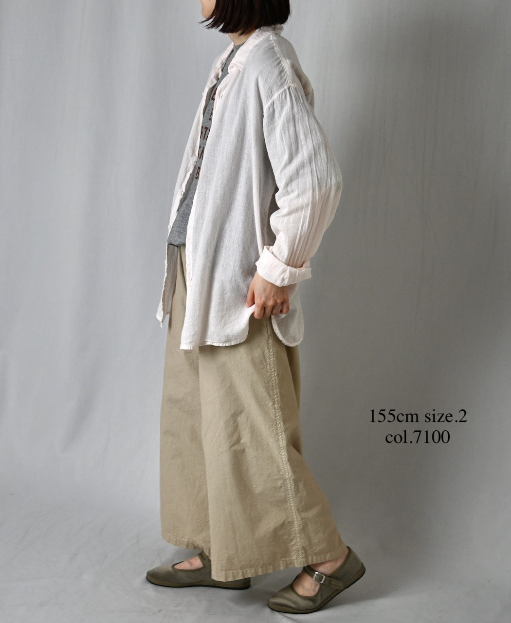 INAM2502G3D 30s GAUZE OVERDYE UTILITY REGULAR COLLAR SHIRT