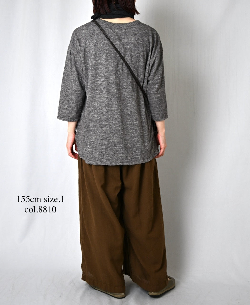 INAM2505G3D 30s GAUZE OVERDYE GATHERED EASY PANTS WITH LINING