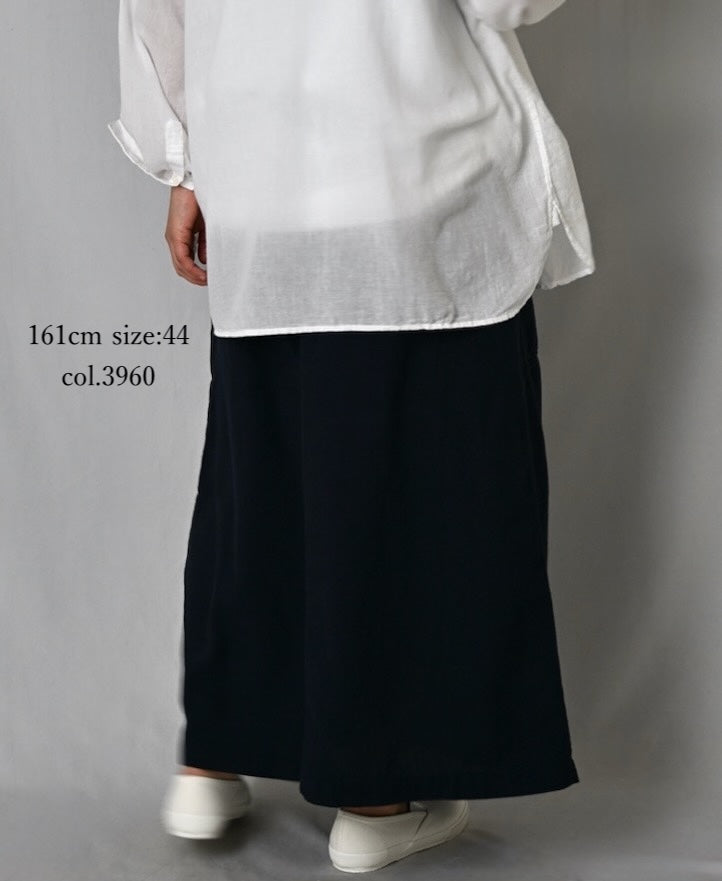 INHT2514CLD COTTON LINEN PLAIN OVERDYE EASY SKIRT