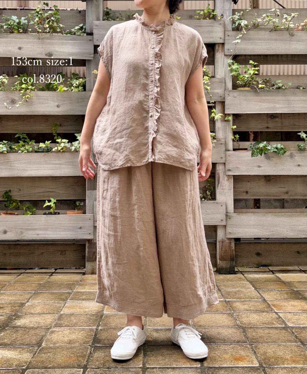 INMDS26001D 60s AUTOLOOM LINEN PLAIN OVERDYE FRENCH/SL FRILL COLLAR SHIRTS