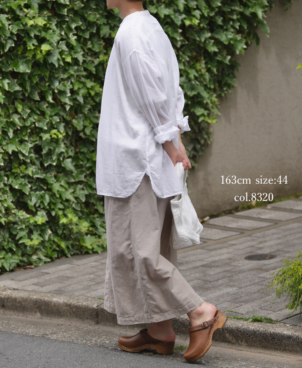 INHT2514CLD COTTON LINEN PLAIN OVERDYE EASY SKIRT