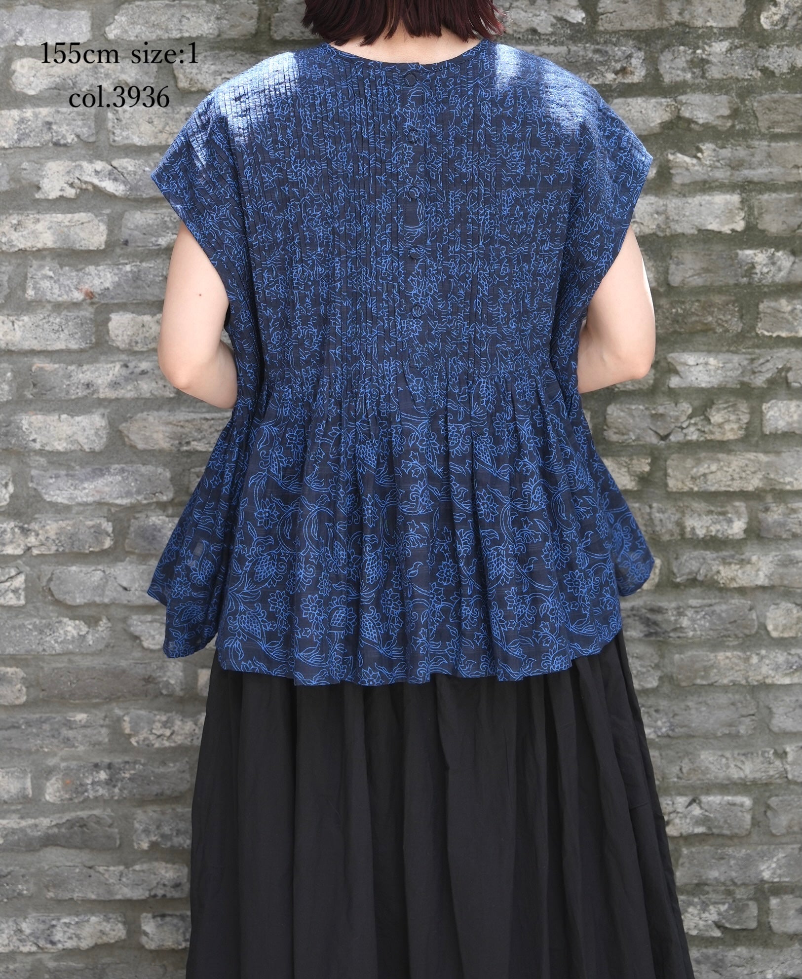 INMDS26096 POWER LOOM COTTON DOBIE CHECK FLOWER HAND SCREEN PRINT CREW-NECK FRENCH/SL SHIRTS