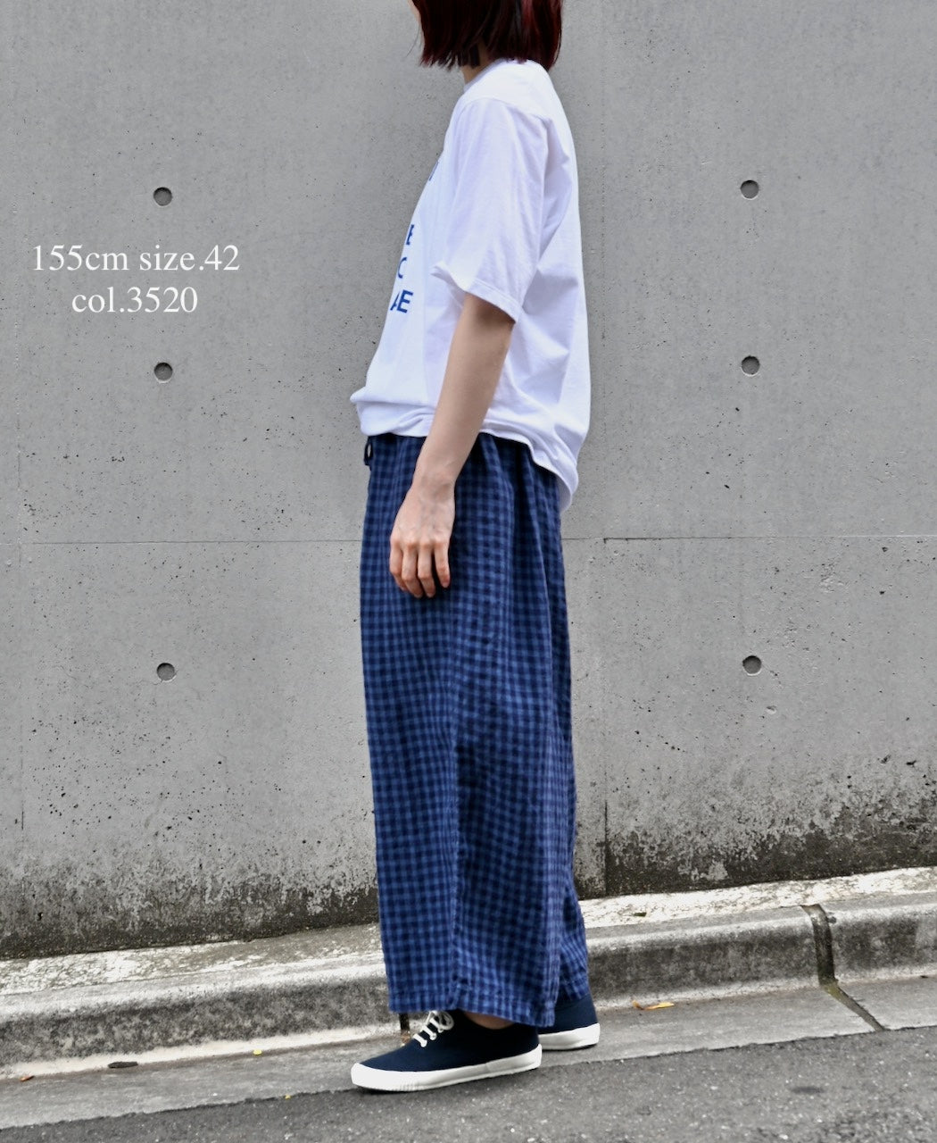 LNHT1713LC LINEN CHECK OVERDYE EASY PANTS