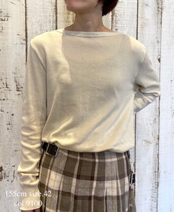 CHT2601 LONG SLEEVE BOAT NECK PULLOVER