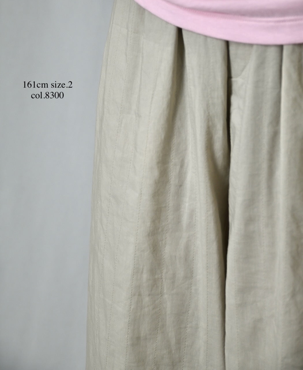 NMDS26212 60s STITCHED ORGANIC CAMBRIC EASY PANTS