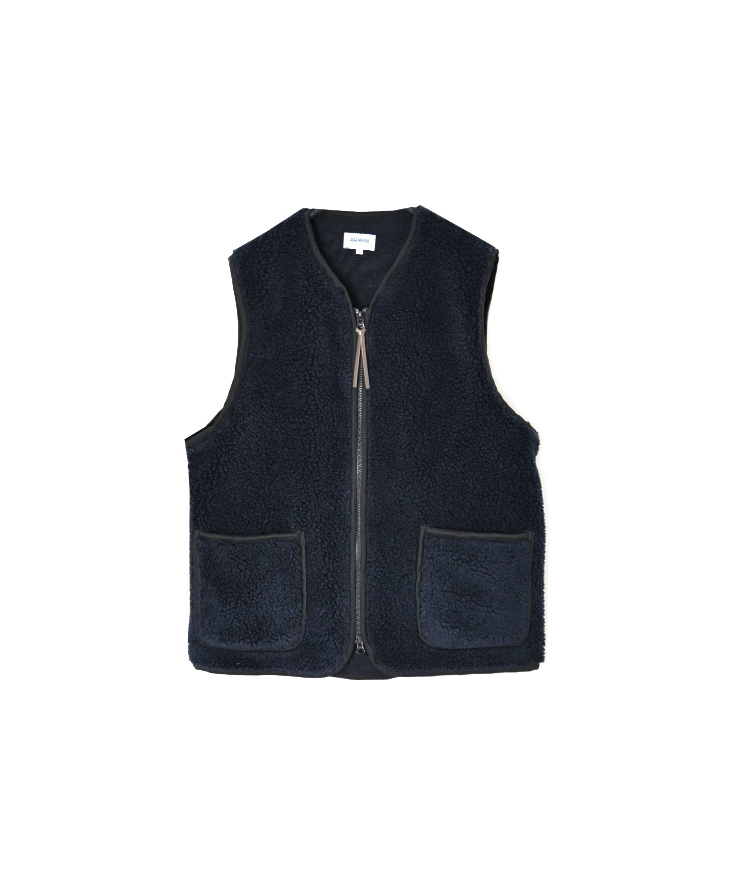 ADNAM2651 ZIP-UP FLEECE NO COLLAR VEST