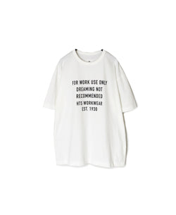 ANHT2601P01 CREW NECK T-SHIRT "WORK USE ONLY"PRINT