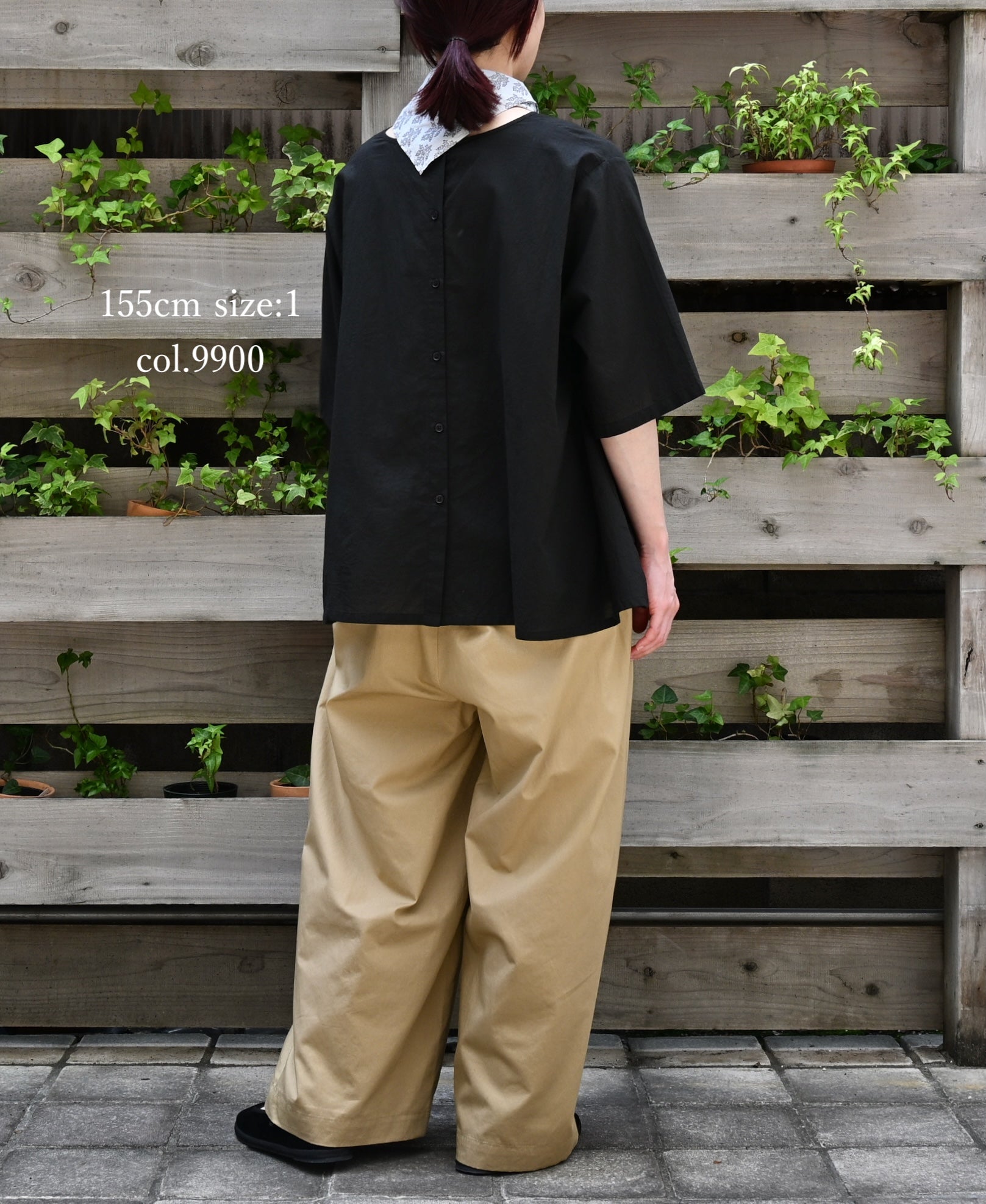 NSL26006 60s CAMBRIC PLAIN BACK OPENING SMOCK