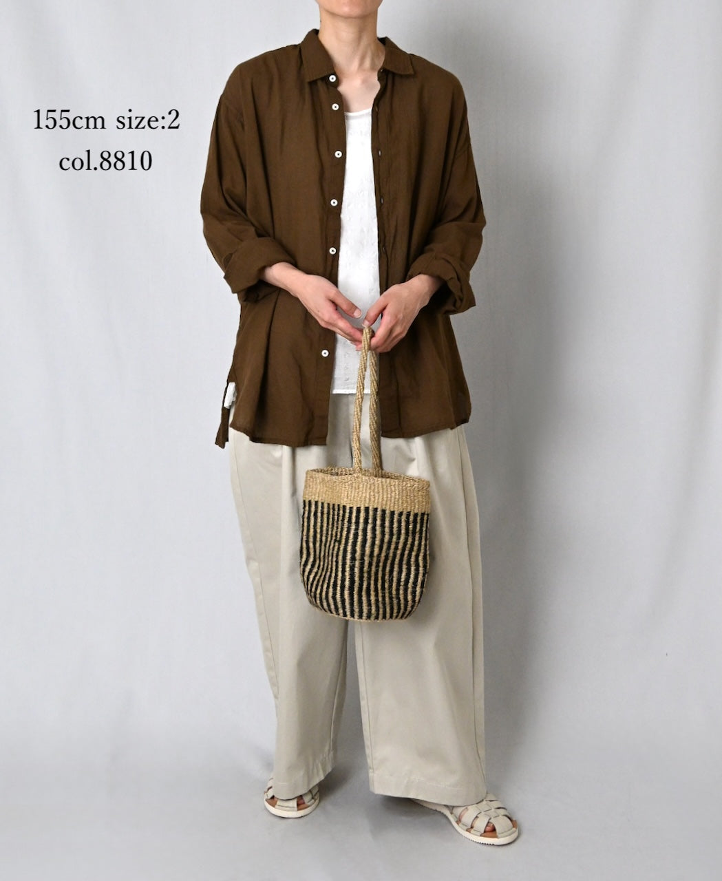 INAM2502G3D 30s GAUZE OVERDYE UTILITY REGULAR COLLAR SHIRT