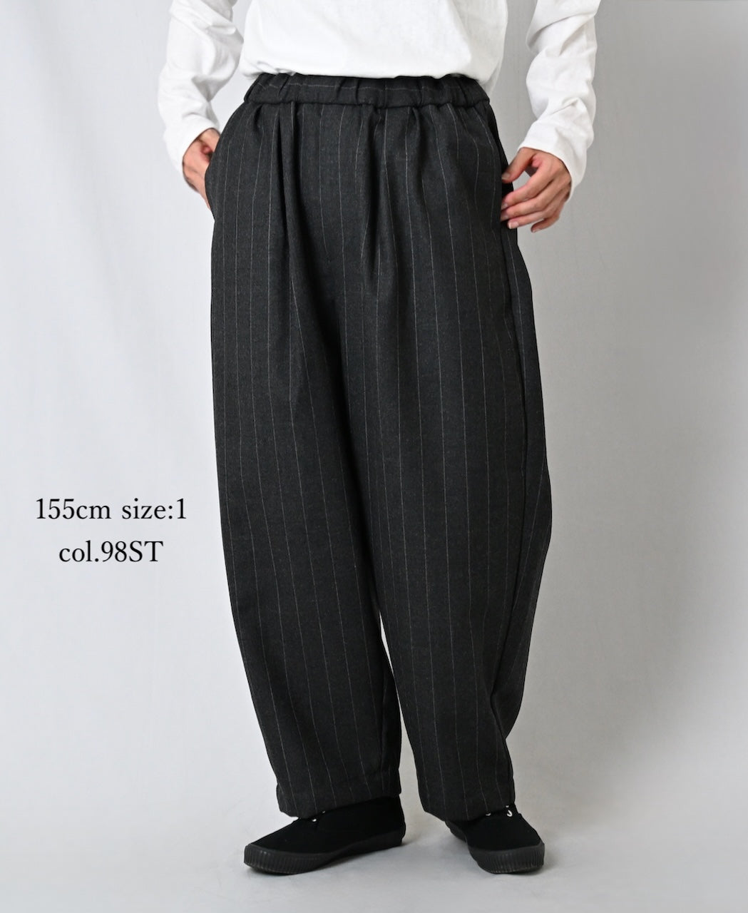 GNMDS2501WS WOOL SERGE 2TUCK TAPERED EASY PANTS