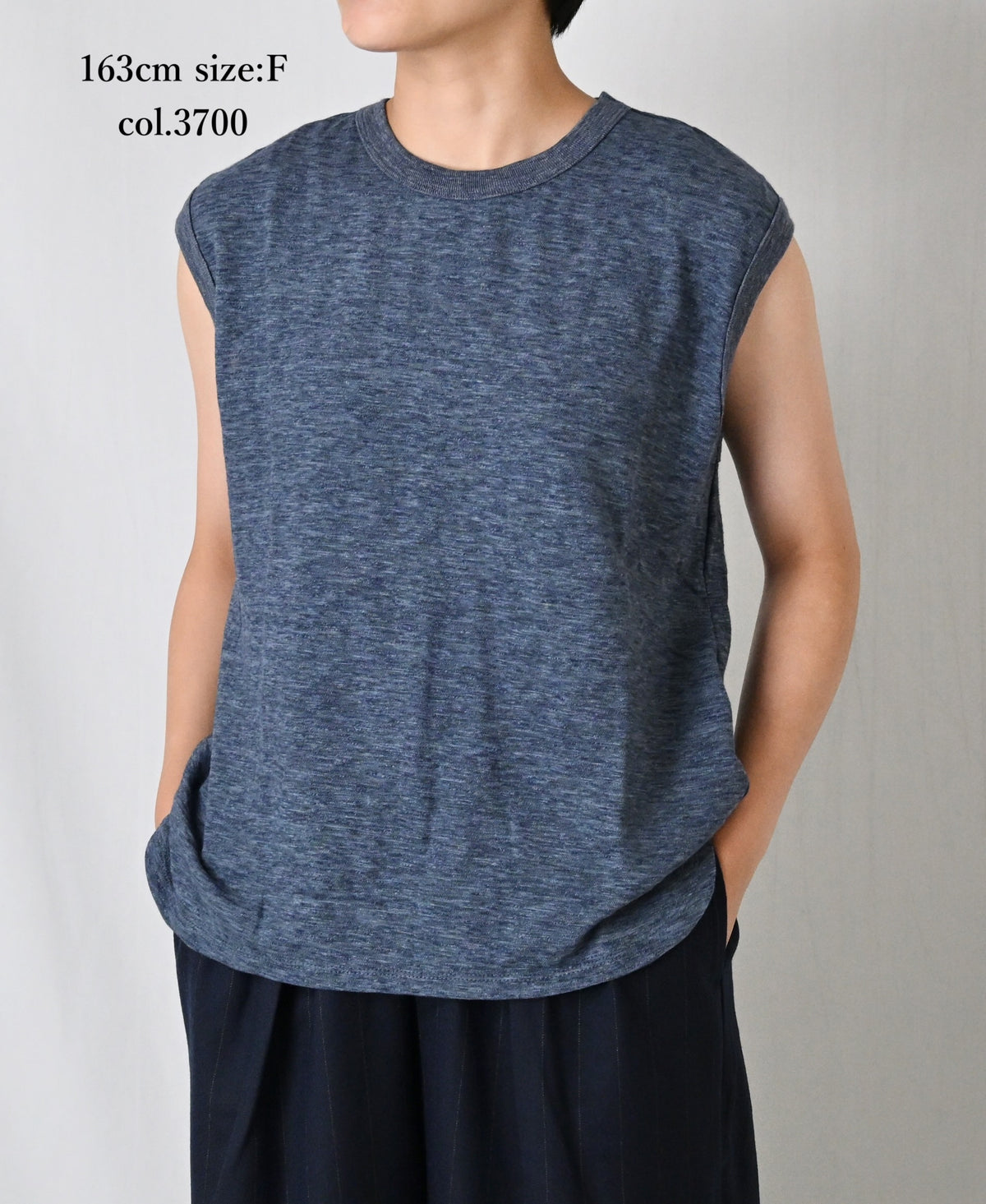 GNSL24042 SLUB VINTAGE CREW-NECK FRENCH/SL SHIRT