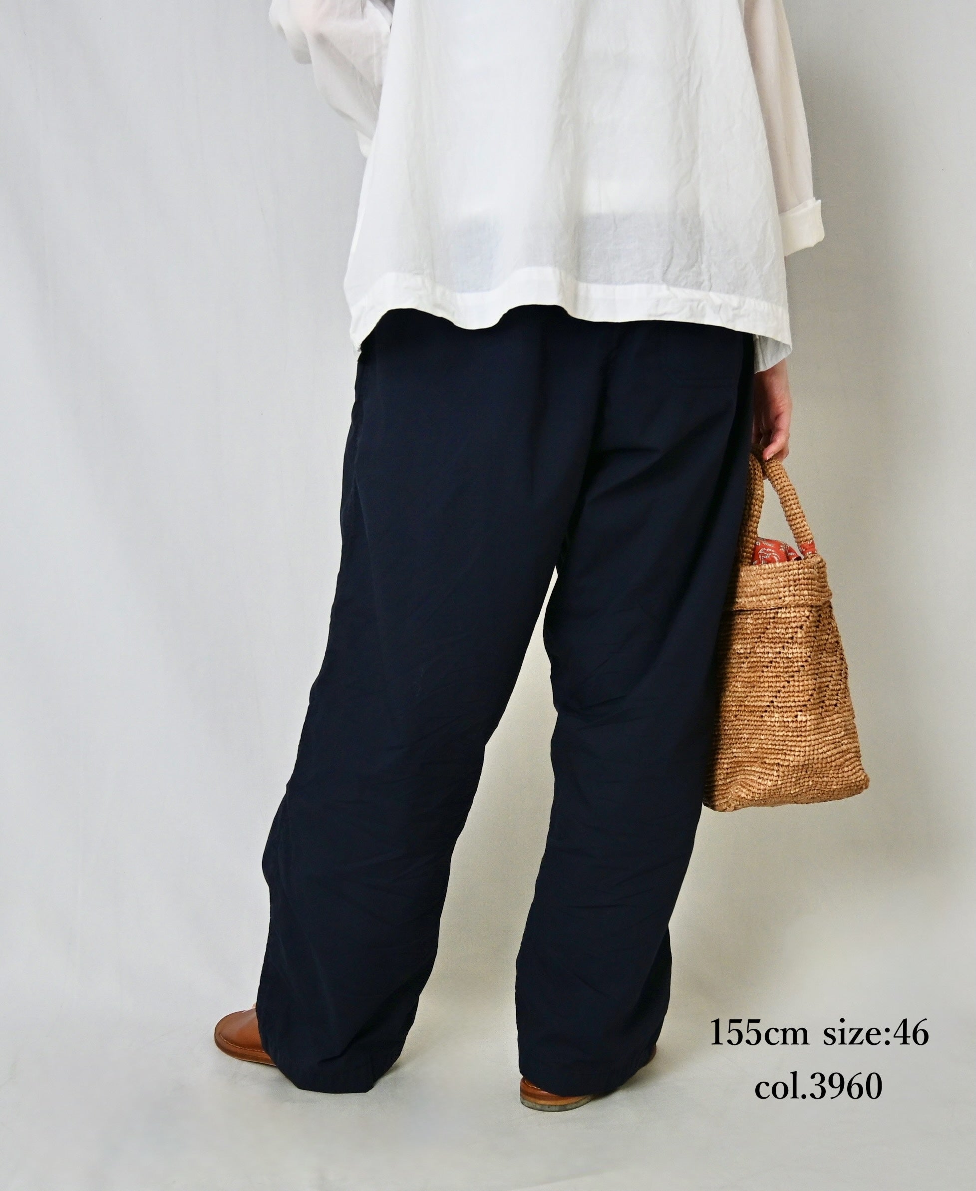 INHT2204CP 60s COTTON POPLIN OVERDYE EASY PANTS