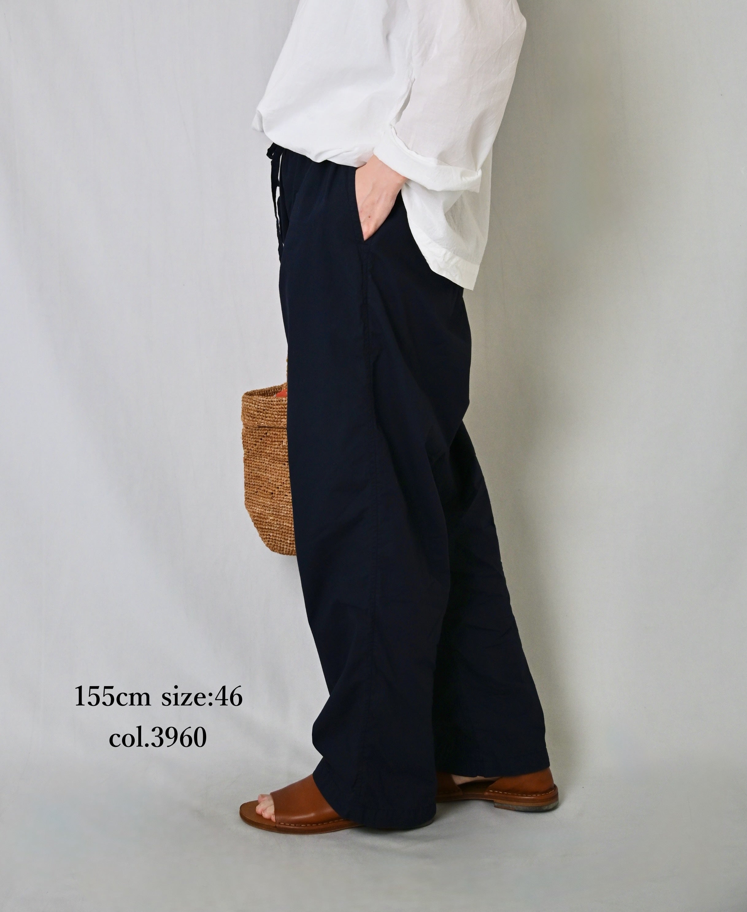 INHT2204CP 60s COTTON POPLIN OVERDYE EASY PANTS
